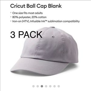 Cricut Ball Cap Hat Blank infusible/sublimation gray